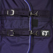 EQUITHÈME Couverture d'Extérieur Pro Series Tyrex 1680D 220g avec Couvre-cou Marin EQUITHÈME Couverture d'Extérieur Pro Series Tyrex 1680D 220g avec Couvre-cou Marin