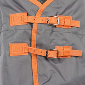 WeatherBeeta Couverture d'Hiver ComFiTec Classic Standard Neck Medium/Lite 600D 100g Gunmetal/Corail WeatherBeeta Couverture d'Hiver ComFiTec Classic Standard Neck Medium/Lite 600D 100g Gunmetal/Corail