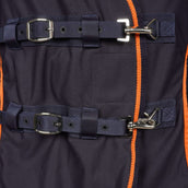 Waldhausen Cooler/Couverture Anti-Mouches Bleu nuit/orange Waldhausen Cooler/Couverture Anti-Mouches Bleu nuit/orange