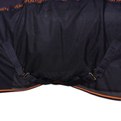Waldhausen Cooler/Couverture Anti-Mouches Bleu nuit/orange Waldhausen Cooler/Couverture Anti-Mouches Bleu nuit/orange