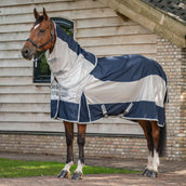 Velder Horsewear Premium Couverture Anti-Mouches Rainless Fall Navy/Pearl Silver Velder Horsewear Premium Couverture Anti-Mouches Rainless Fall Navy/Pearl Silver