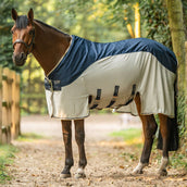 Velder Horsewear Premium Couverture Anti-Mouches Waterproof-Top Navy/Pearl Silver Velder Horsewear Premium Couverture Anti-Mouches Waterproof-Top Navy/Pearl Silver