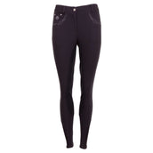 ANKY Pantalon d'Équitation Punched Filles Siège en Cuir Noir ANKY Pantalon d'Équitation Punched Filles Siège en Cuir Noir