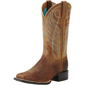 Ariat Botte Western Round Up Wst B Powder Brown Ariat Botte Western Round Up Wst B Powder Brown