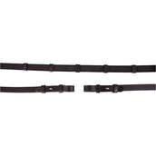 BR Rênes Linge 19mm Antidérapant Fermeture E Noir/Argent BR Rênes Linge 19mm Antidérapant Fermeture E Noir/Argent