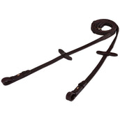 BR Rênes Linge 19mm Antidérapant Fermeture E Marron/or BR Rênes Linge 19mm Antidérapant Fermeture E Marron/or