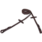 BR Rênes Linge 19mm Antidérapant Fermeture E Marron/Argent BR Rênes Linge 19mm Antidérapant Fermeture E Marron/Argent