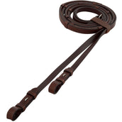 BR Rênes de Dressage Cuir/Caoutchouc Arrêts 16mm Oak/Silver BR Rênes de Dressage Cuir/Caoutchouc Arrêts 16mm Oak/Silver