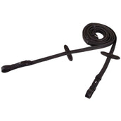 Premiere Rênes Dressage Cuir/Caoutchouc Arrêts Noir Premiere Rênes Dressage Cuir/Caoutchouc Arrêts Noir