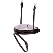 BR Muserolle Bridon Vernis Large Montants de Filet Noir/Blanc BR Muserolle Bridon Vernis Large Montants de Filet Noir/Blanc