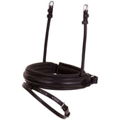 BR Muserolle Bridon Montants de Filet Larges Noir/Argent BR Muserolle Bridon Montants de Filet Larges Noir/Argent