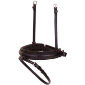 BR Muserolle Bridon Large Rond Bombé Noir/Argent BR Muserolle Bridon Large Rond Bombé Noir/Argent