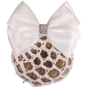 BR Noeud pour Cheveux avec Petite Maille et Paillette Blanc BR Noeud pour Cheveux avec Petite Maille et Paillette Blanc