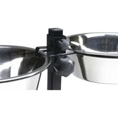 Beeztees Porte-Écuelle pour 2 Gamelles en Acier Inoxydable Noir Beeztees Porte-Écuelle pour 2 Gamelles en Acier Inoxydable Noir