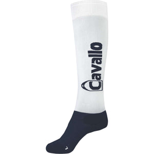Cavallo Chaussettes CavalSimo C Blanc/Bleu foncé Cavallo Chaussettes CavalSimo C Blanc/Bleu foncé