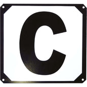 Hippotonic Lettres de Dressage avec Support Métallique Noir/Blanc Hippotonic Lettres de Dressage avec Support Métallique Noir/Blanc