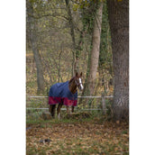 EQUITHÈME Couverture d'Extérieur Tyrex 1200D 450g Marine/Bordeaux EQUITHÈME Couverture d'Extérieur Tyrex 1200D 450g Marine/Bordeaux