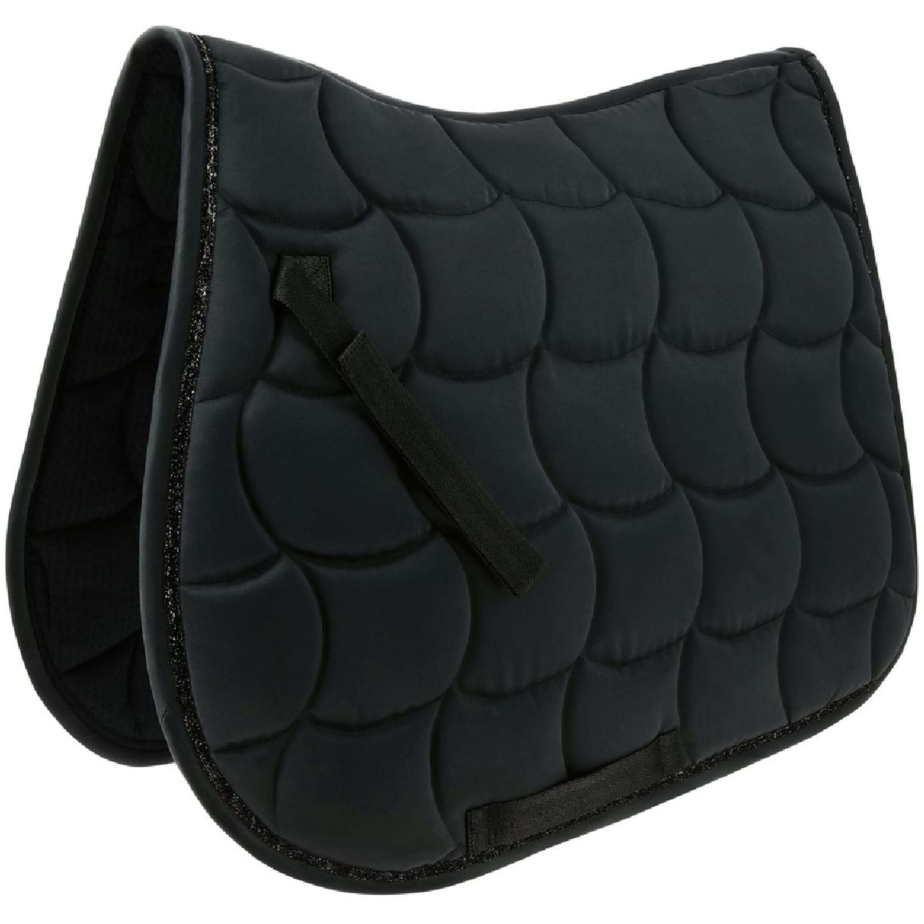 ECP Equine Comfort Products Demi-tapis de selle anglais matelassé multi-usages en polycoton avec poches de soutien thérapeutiques profilées, 18 cales ECP Equine Comfort Products Demi-tapis de selle anglais matelassé multi-usages en polycoton avec poches de soutien thérapeutiques profilées, 18 cales