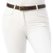 EQUITHÈME Pantalon d'Équitation Safir Silicone Genouillères Blanc/Bleu EQUITHÈME Pantalon d'Équitation Safir Silicone Genouillères Blanc/Bleu