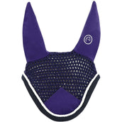 EQUITHÈME Bonnet Anti-Mouches Polyfun Violet/Bleu Marine EQUITHÈME Bonnet Anti-Mouches Polyfun Violet/Bleu Marine