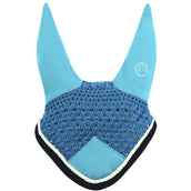 EQUITHÈME Bonnet Anti-Mouches Polyfun Turquoise/Bleu Marine EQUITHÈME Bonnet Anti-Mouches Polyfun Turquoise/Bleu Marine
