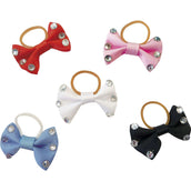 EQUITHÈME Petits Nœuds Ruban pour Tresses avec Strass Rose EQUITHÈME Petits Nœuds Ruban pour Tresses avec Strass Rose