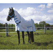 Riding World Couverture Anti-Mouches Combo Blanc/Bleu Riding World Couverture Anti-Mouches Combo Blanc/Bleu