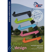 Harry's Horse Cure-Pied et Brosse à Sabots Tête de Cheval Orange Harry's Horse Cure-Pied et Brosse à Sabots Tête de Cheval Orange