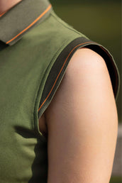 HKM Polo Classico Sans Manche Olive HKM Polo Classico Sans Manche Olive