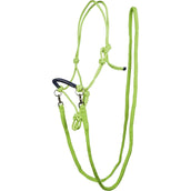 HKM Licol en Corde Deko avec Rêne Citron Vert/Marine HKM Licol en Corde Deko avec Rêne Citron Vert/Marine