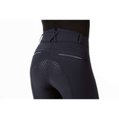 HKM Pantalon d'Équitation Monaco Crystal Silicone Fond de Peau Bleu Foncé HKM Pantalon d'Équitation Monaco Crystal Silicone Fond de Peau Bleu Foncé