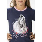 HKM T-Shirt Horse Spirit Bleu Foncé HKM T-Shirt Horse Spirit Bleu Foncé
