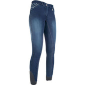 HKM Pantalon d'Équitation Stars & Stripes Denim Bleu Jeans HKM Pantalon d'Équitation Stars & Stripes Denim Bleu Jeans