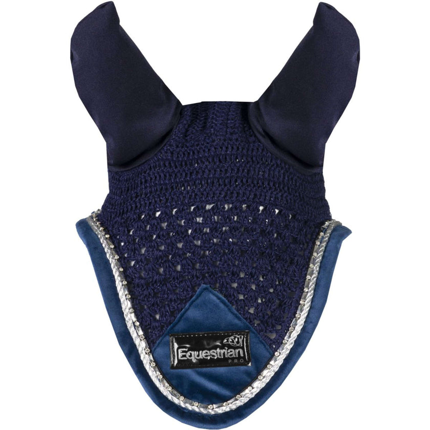 HORKA Bonnet Anti-Mouches Equestrian Pro Velvet Bleu HORKA Bonnet Anti-Mouches Equestrian Pro Velvet Bleu
