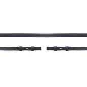 Schockemöhle Rênes de Filet Cuir Noir/Argent Schockemöhle Rênes de Filet Cuir Noir/Argent