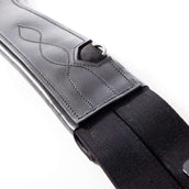 Kavalkade Sangle de Dressage Atlas Oiled Leather avec Élastique Noir Kavalkade Sangle de Dressage Atlas Oiled Leather avec Élastique Noir