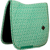 Kentucky Tapis de Selle Velvet Maze Cipher Dressage Blanc/Vert Kentucky Tapis de Selle Velvet Maze Cipher Dressage Blanc/Vert