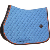 Kentucky Horsewear Tapis de Selle Onion Quilt Leather Neon de Saut Bleu Kentucky Horsewear Tapis de Selle Onion Quilt Leather Neon de Saut Bleu