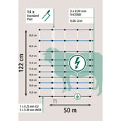 Ako Filet à Moutons OviNet Maxi Blanc/Bleu Ako Filet à Moutons OviNet Maxi Blanc/Bleu