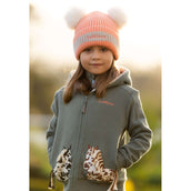 LeMieux Bonnet Mini Double Pom Enfants Peach Punch LeMieux Bonnet Mini Double Pom Enfants Peach Punch