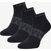 LeMieux Chaussettes Trainer 3 Pack Noir LeMieux Chaussettes Trainer 3 Pack Noir