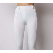 Montar Legging d'Équitation Rosegold Logo Junior Blanc Montar Legging d'Équitation Rosegold Logo Junior Blanc