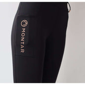 Montar Legging d'Équitation Rosegold Logo Junior Noir Montar Legging d'Équitation Rosegold Logo Junior Noir