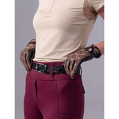 PS of Sweden Gants d'Équitation Monogram Leather Marron PS of Sweden Gants d'Équitation Monogram Leather Marron