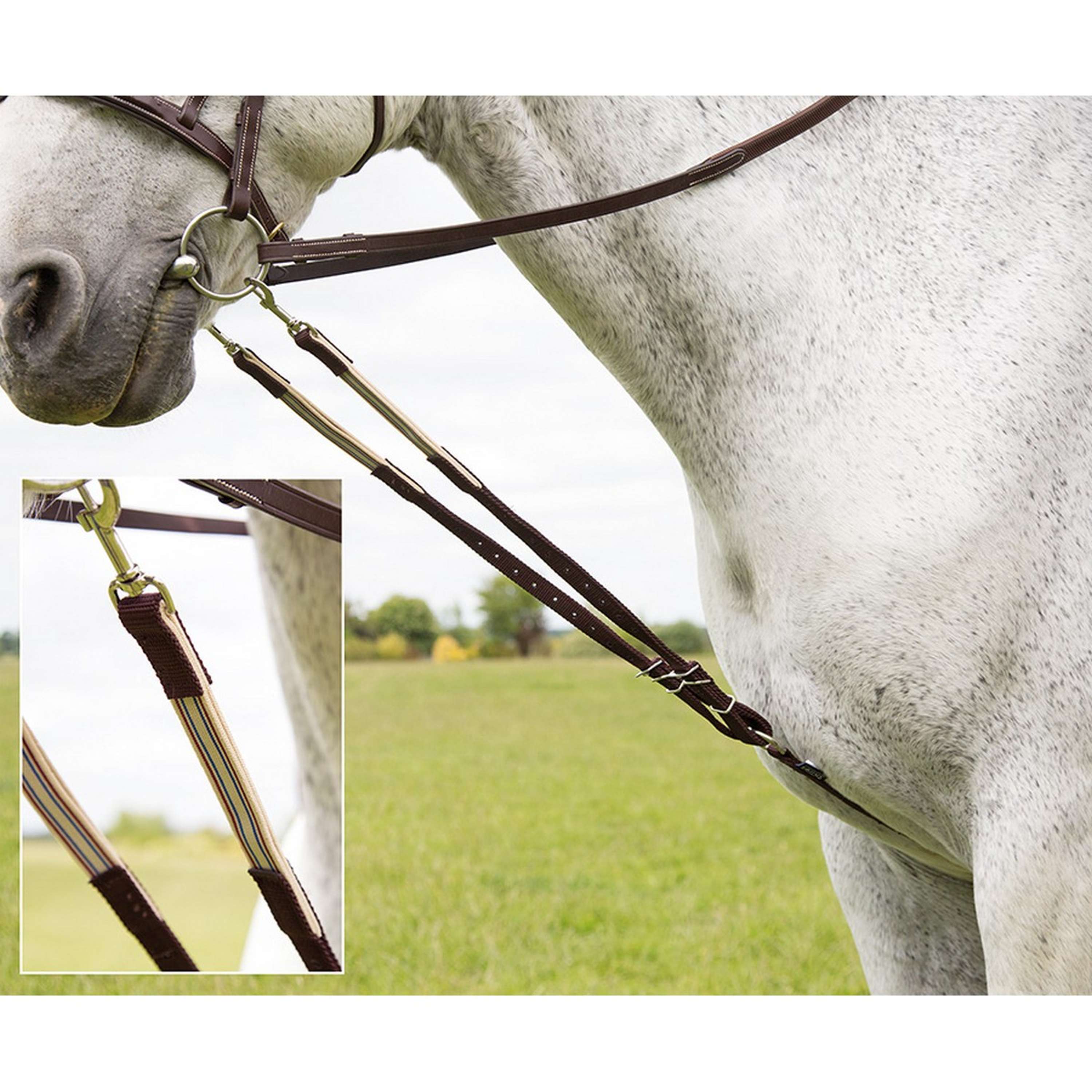 Shires Longe d'entraînement Harbridge Nylon Noir Shires Longe d'entraînement Harbridge Nylon Noir
