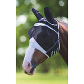 Shires Masque Anti-Mouches Filet Fin avec Oreilles Noir Shires Masque Anti-Mouches Filet Fin avec Oreilles Noir