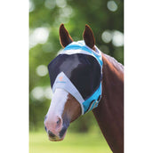 Shires Masque Anti-Mouches Filet Fin avec Découpe D'oreille Teal Shires Masque Anti-Mouches Filet Fin avec Découpe D'oreille Teal