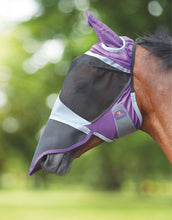 Shires Masque Anti-Mouches Deluxe avec Oreilles et Nez Violet Shires Masque Anti-Mouches Deluxe avec Oreilles et Nez Violet