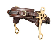 Trust Muserolle Hackamore 16cm Marron/or Trust Muserolle Hackamore 16cm Marron/or