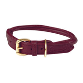WeatherBeeta Collier pour Chien Rolled Leather Maroon Red WeatherBeeta Collier pour Chien Rolled Leather Maroon Red